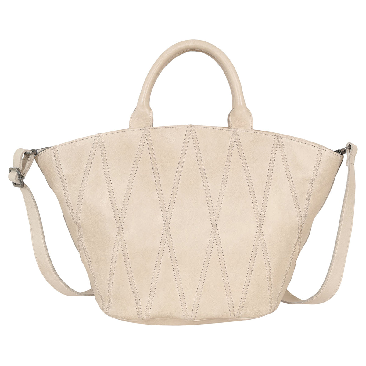 Latico Claudia Diamond Leather Crossbody Bag in Oat