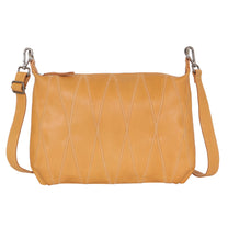 Latico Avery Diamond Leather Crossbody Bag in Camel