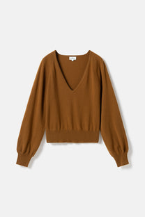 Maska Rika Fine Cashmere V-Neck Sweater- Charcoal