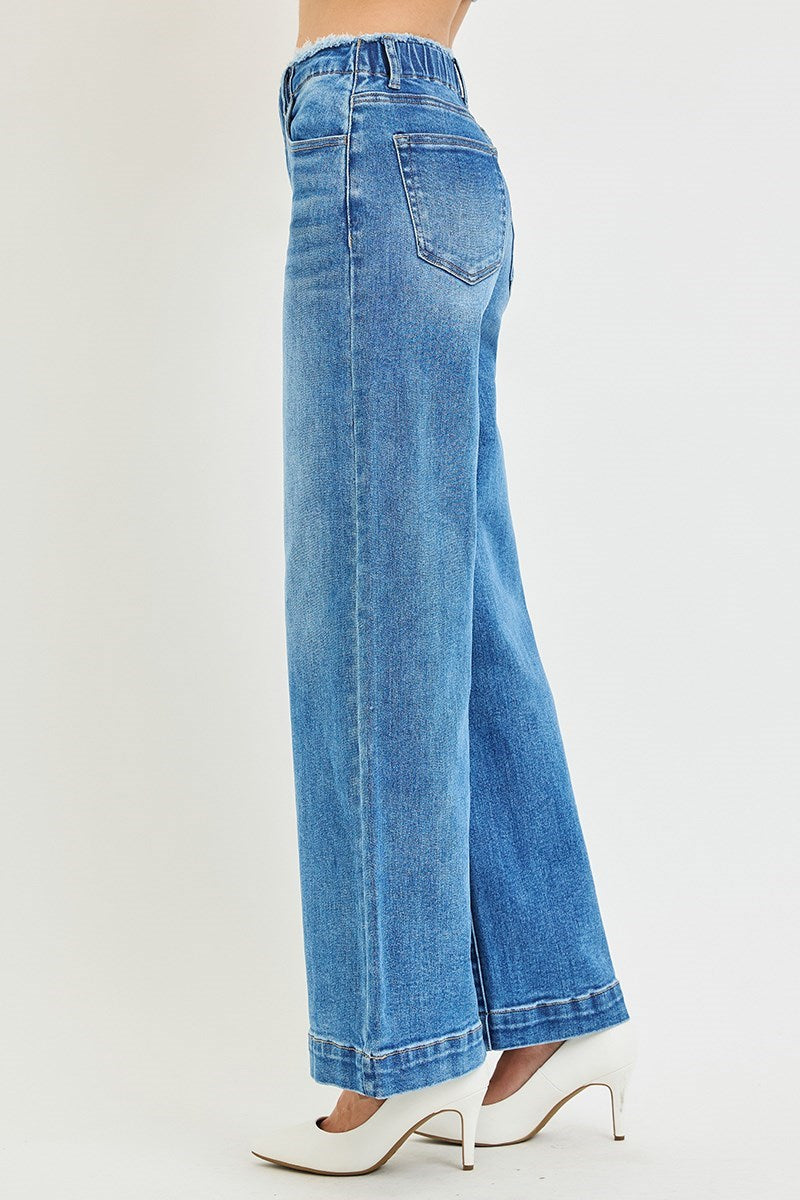 Risen Slouchy Fit Wide Jeans- Medium