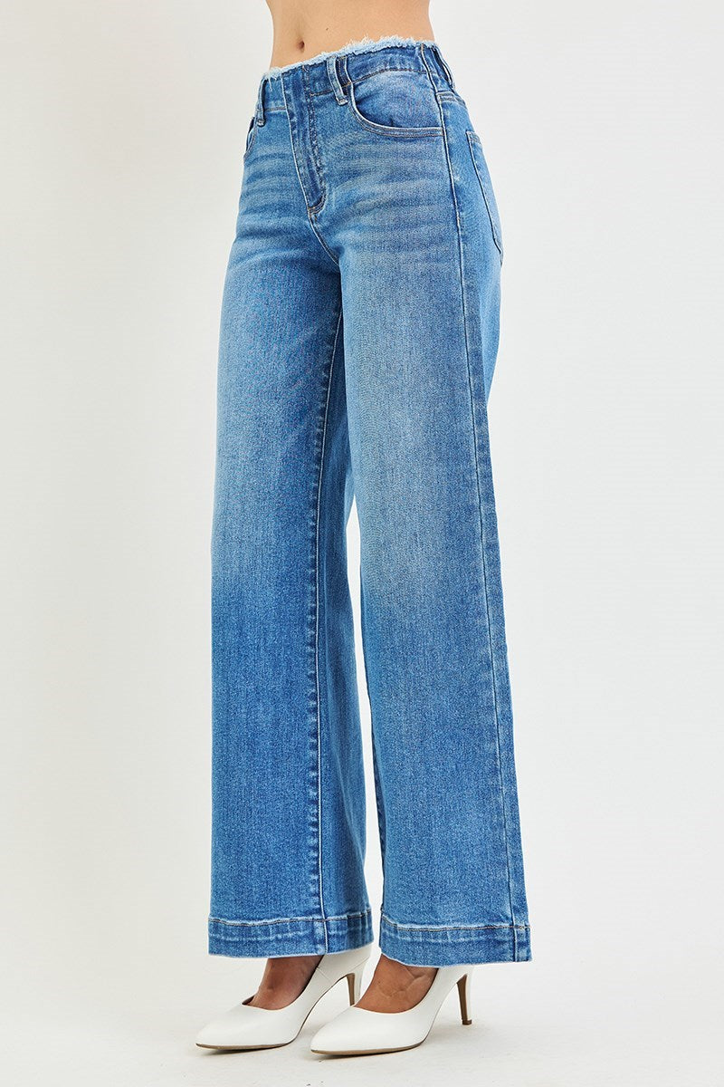Risen Slouchy Fit Wide Jeans- Medium
