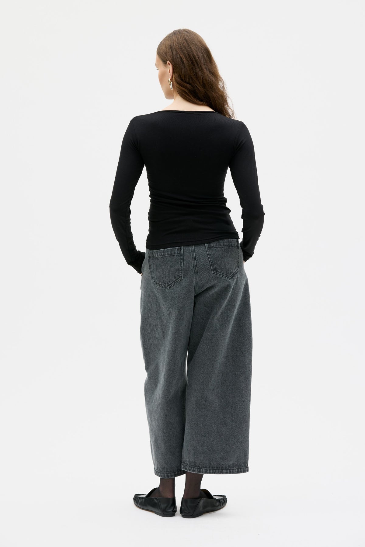 Maska Volo Tencel top in Black, back | NAHARA Mendocino