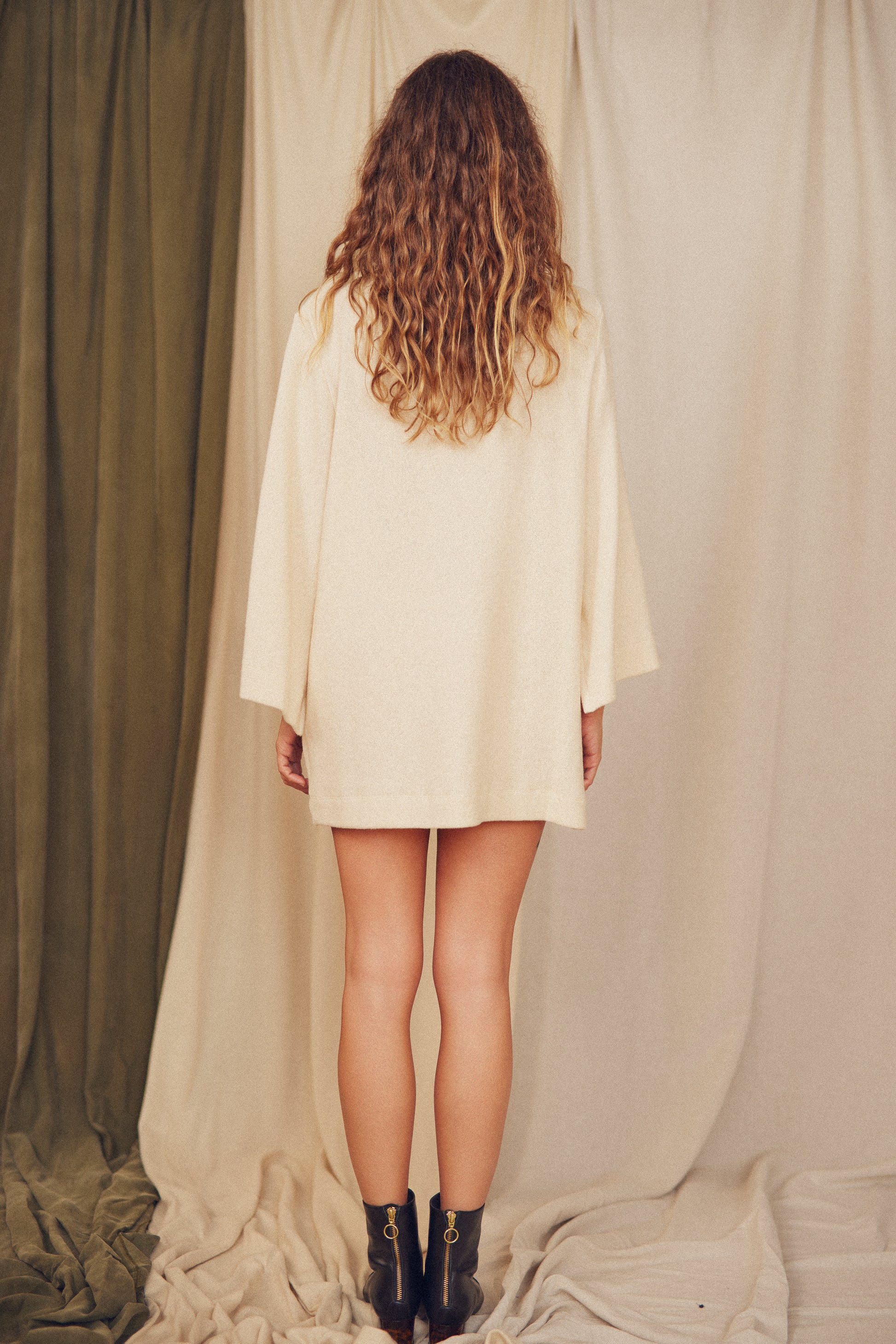 Cossac Knit Mini Dress- Oat