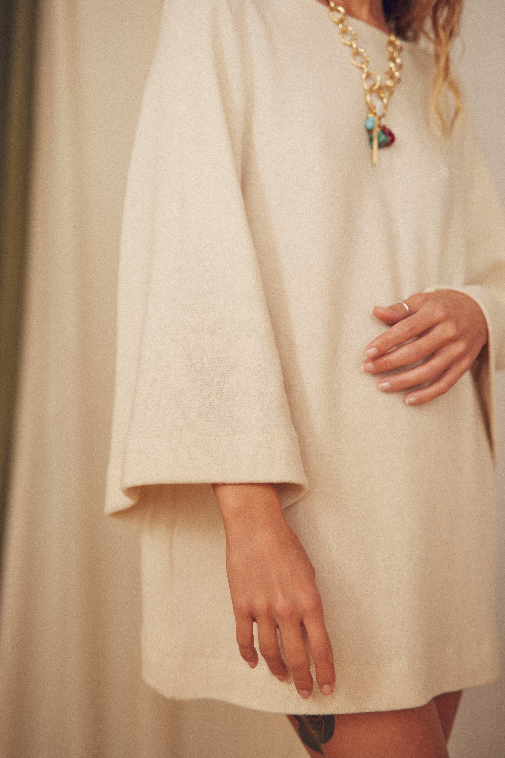 Cossac Knit Mini Dress- Oat