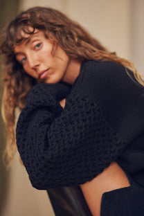 COSSAC ORGANIC VEGAN SWEATER- Black