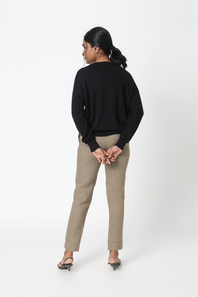 Cotton Cashmere Crew Neck Sweater