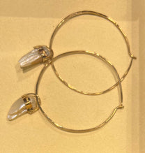 Gold Freshwater Pearl Hoops