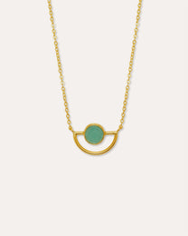 Elise Aqua Chalcedony Pendant Necklace