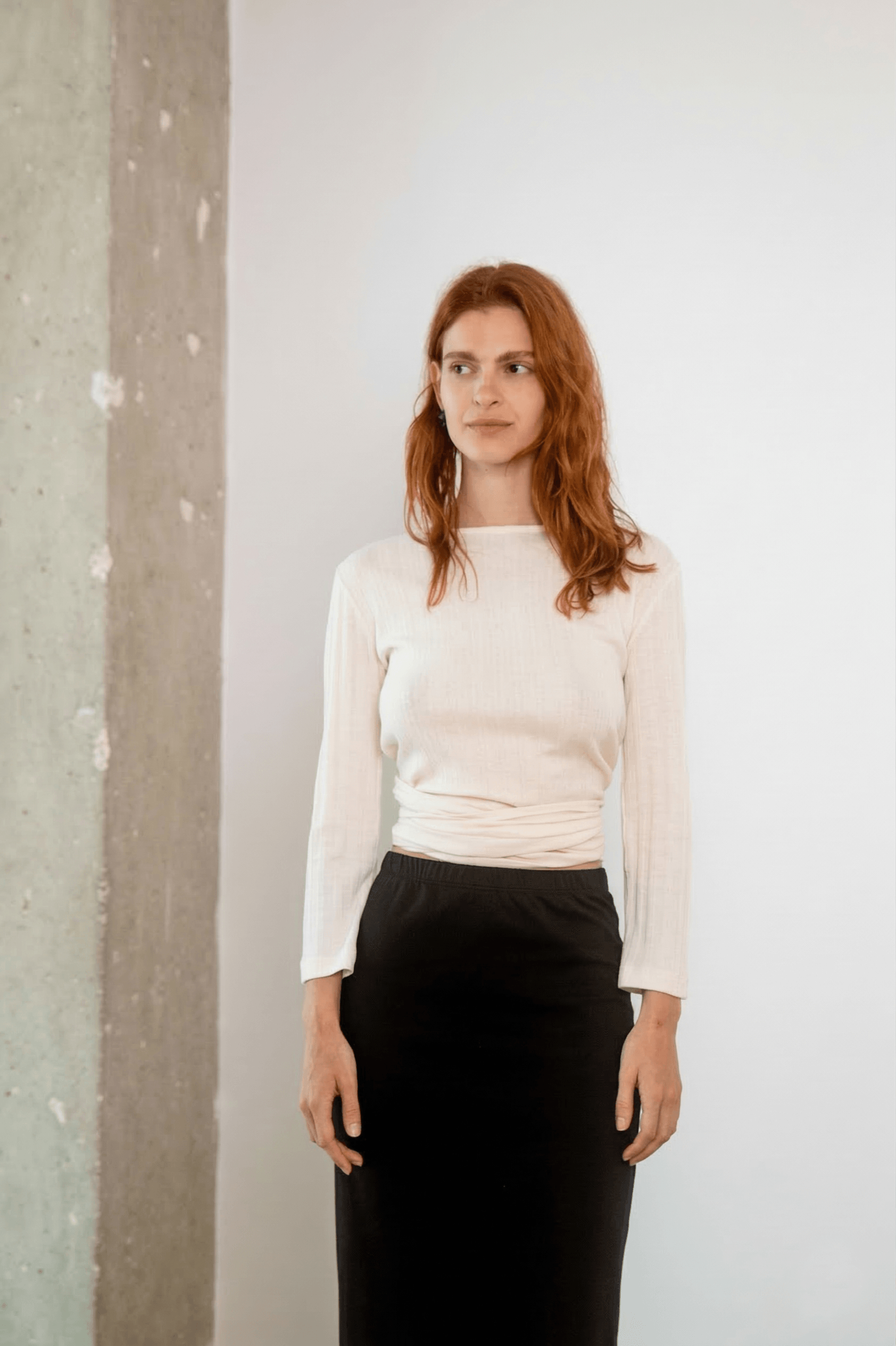 Cossac Ballet Wrap Top - Ecru Banana &amp; Pineapple Fiber