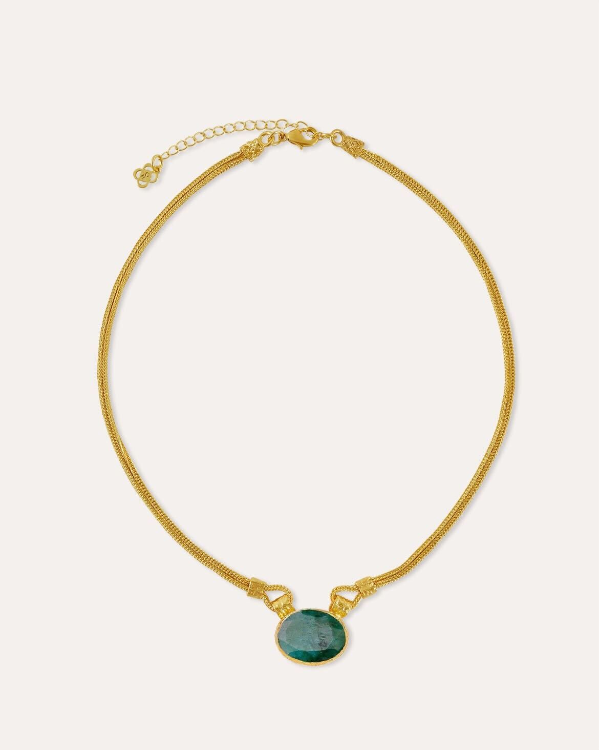 Daphne Emerald Chain Necklace