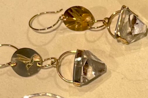 Apophylite drop earrings