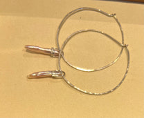 Pearl Silver Hoops