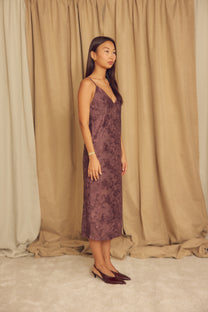 Cossac Devoré Slip Dress in Cocoa