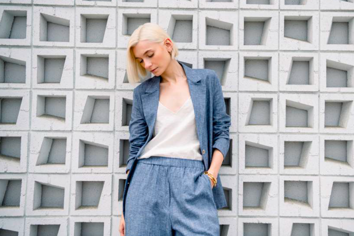 Masha Ankle Pants- Chambray