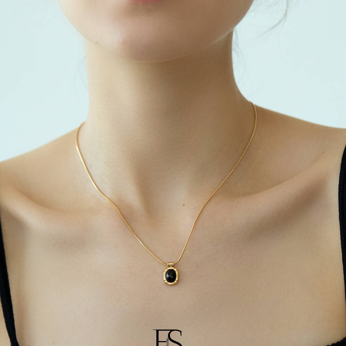 Black Onyx Oval Pendant