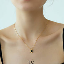 Black Onyx Oval Pendant