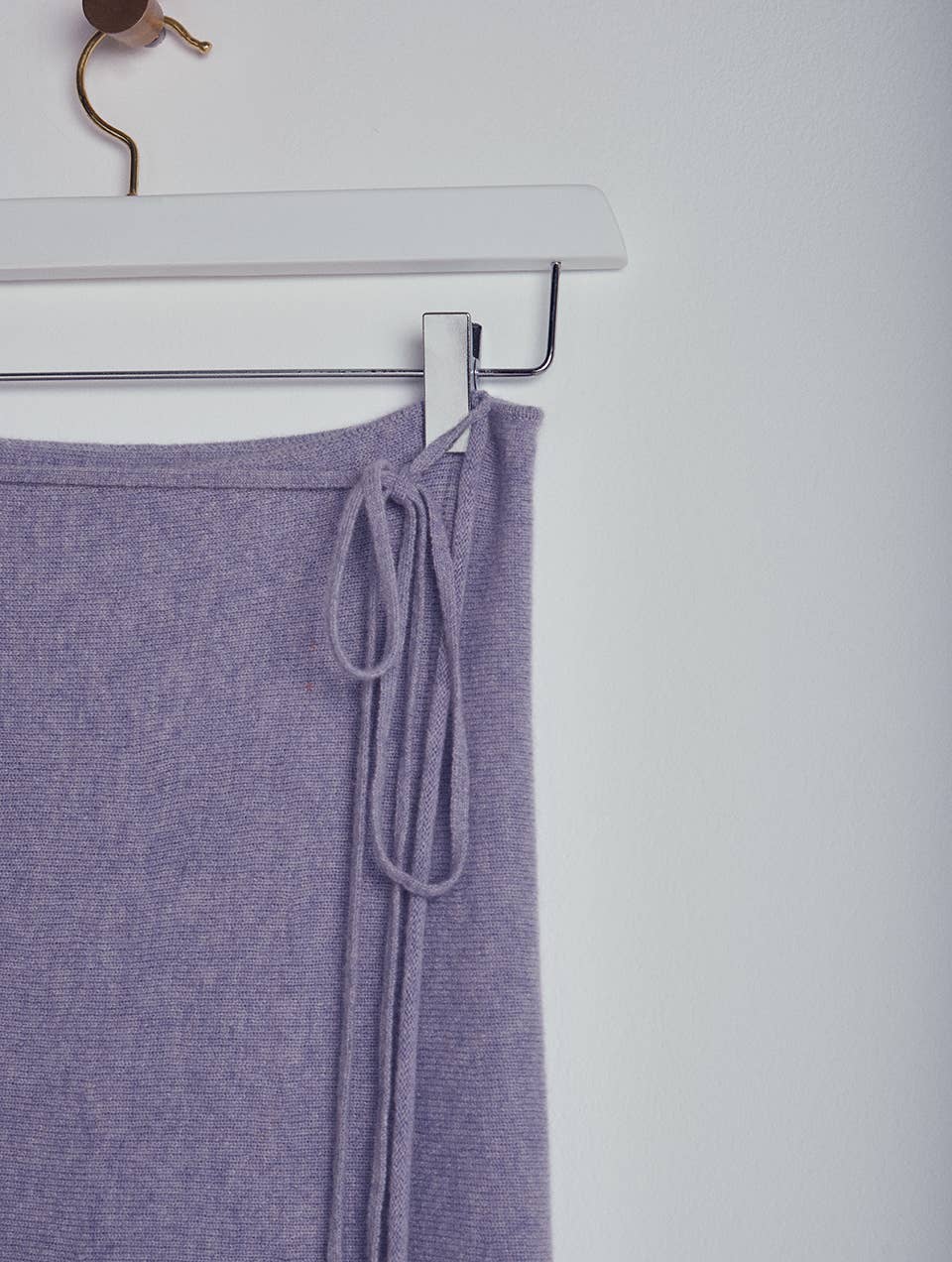 ESMERALDA cashmere knitted wrapped skirt purple
