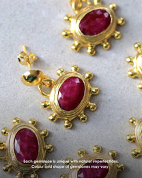 Zand Ruby Drop Earrings