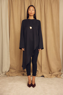 Cossac Asymmetric Tunic in Black