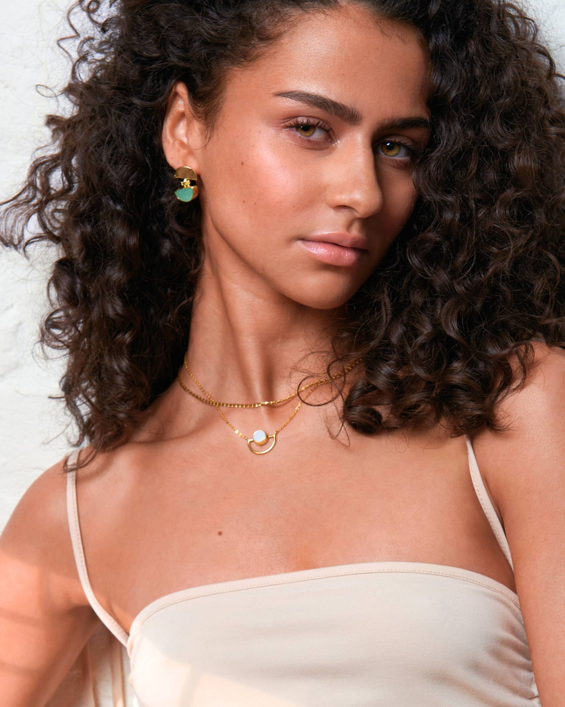 Elise Mother of Pearl Pendant Necklace