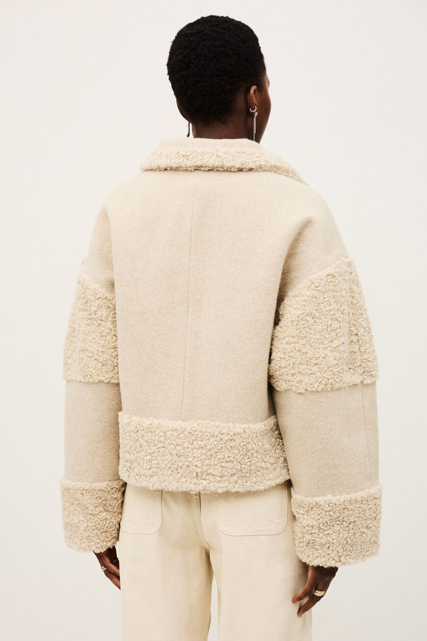 Ba&amp;Sh Fleet Coat- Ecru