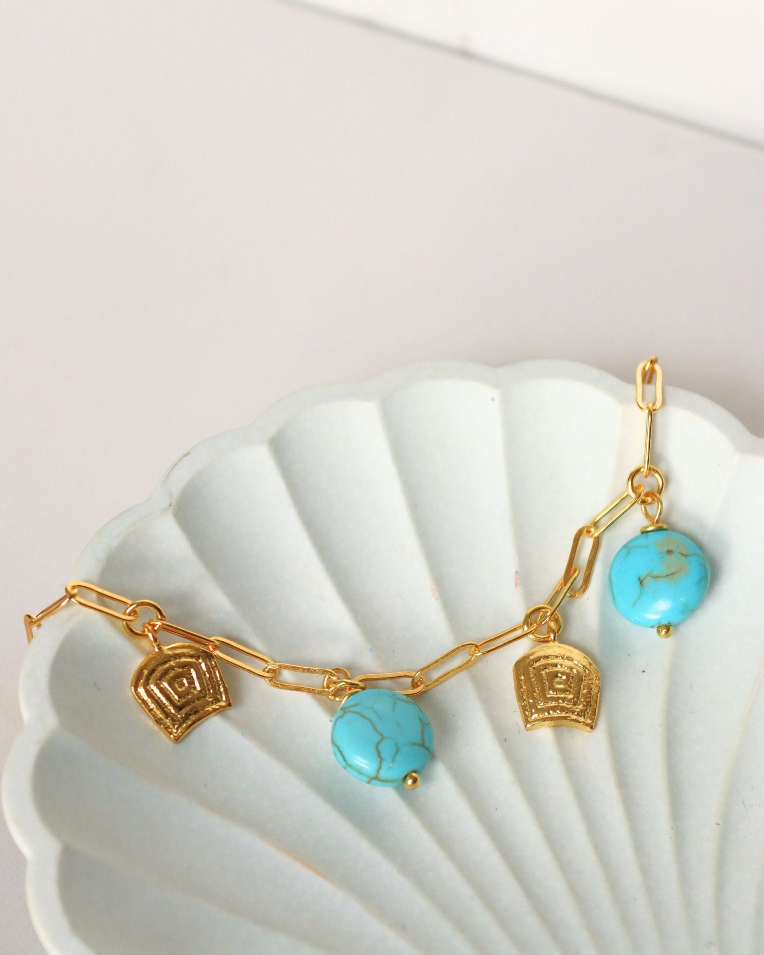 Amore Turquoise Charm Chain Bracelet