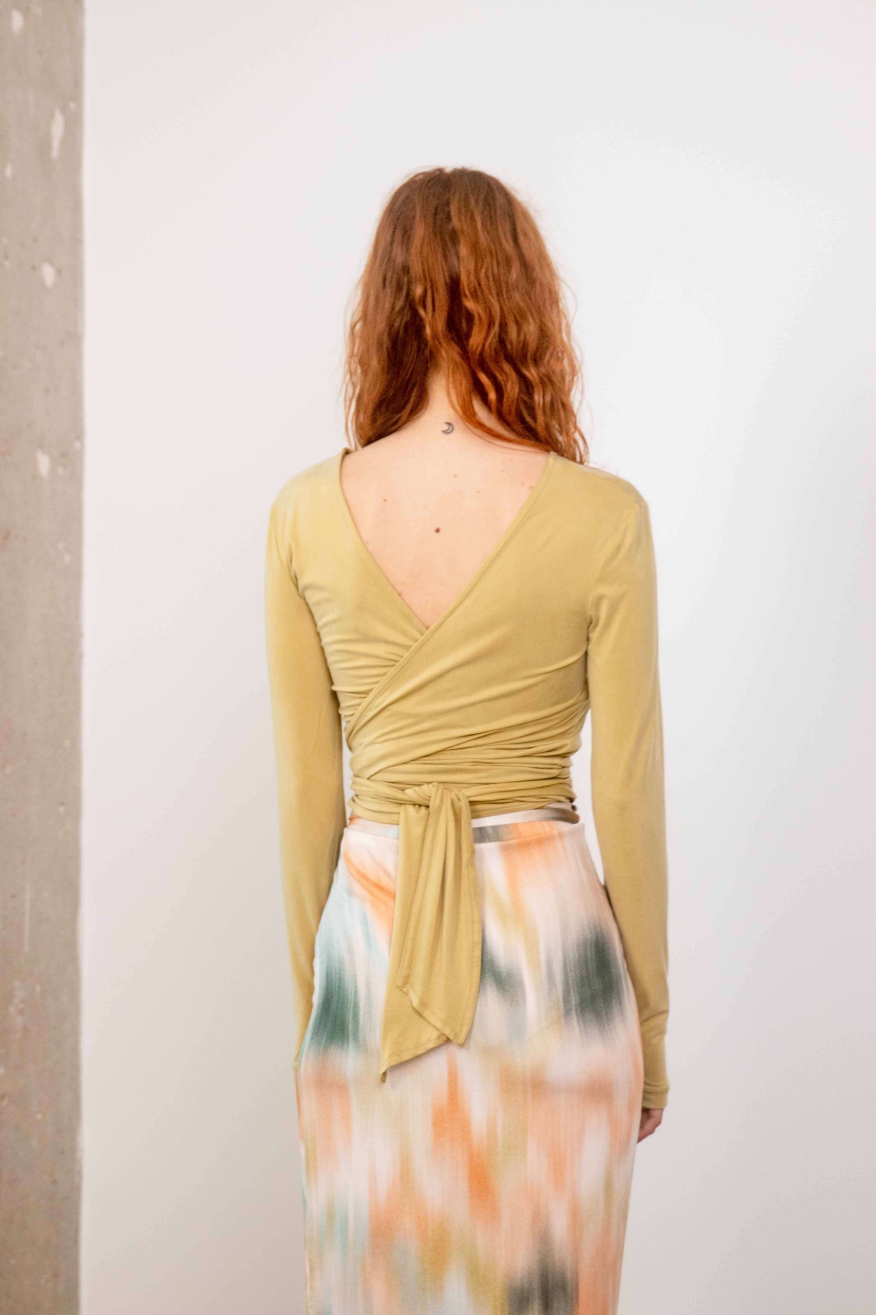 Cossac Ballet Wrap Top - Soft Olive Cupro
