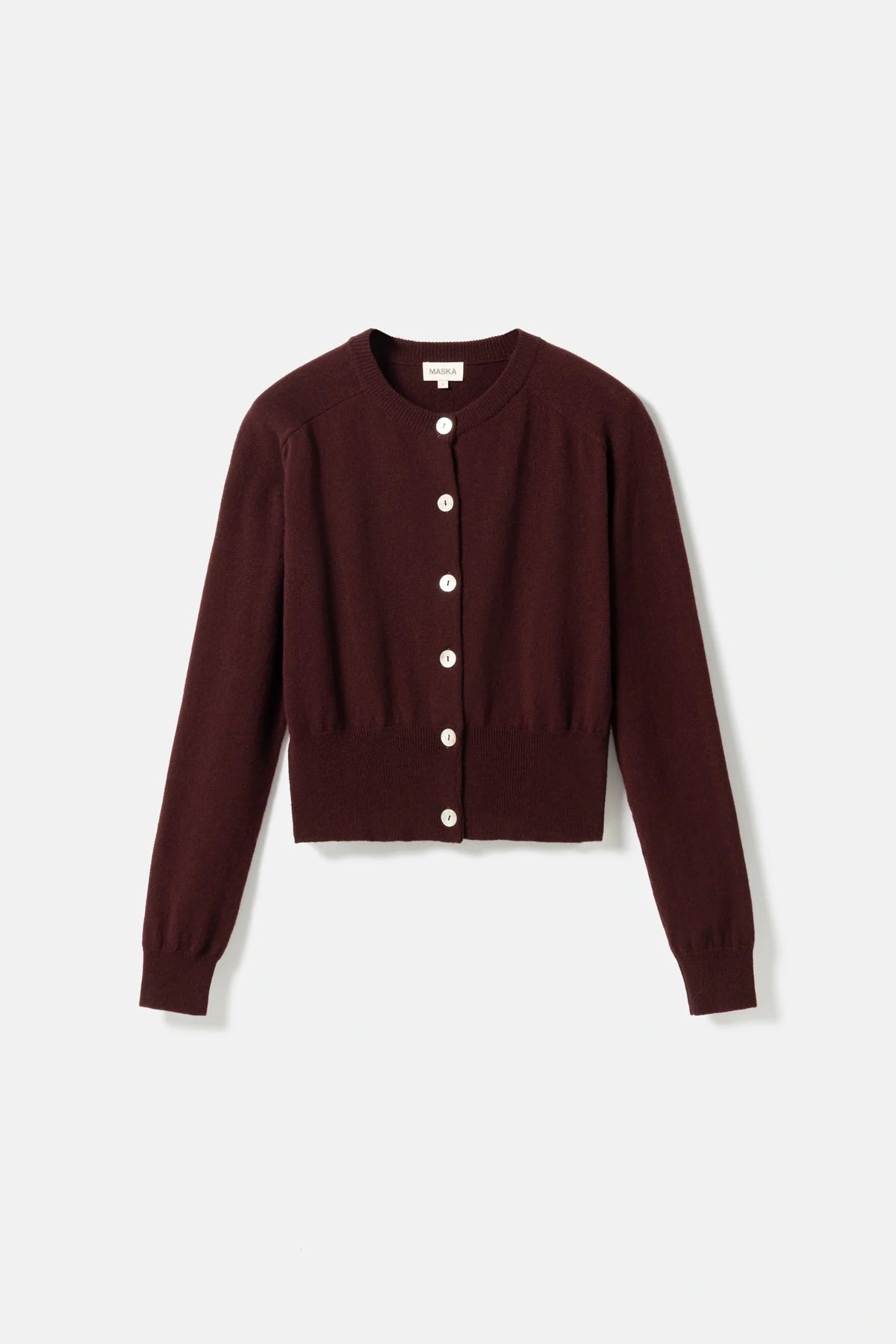 Maska Malo Fine Knit Wool Cashmere Cardigan - Port Wine