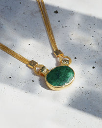 Daphne Emerald Chain Necklace