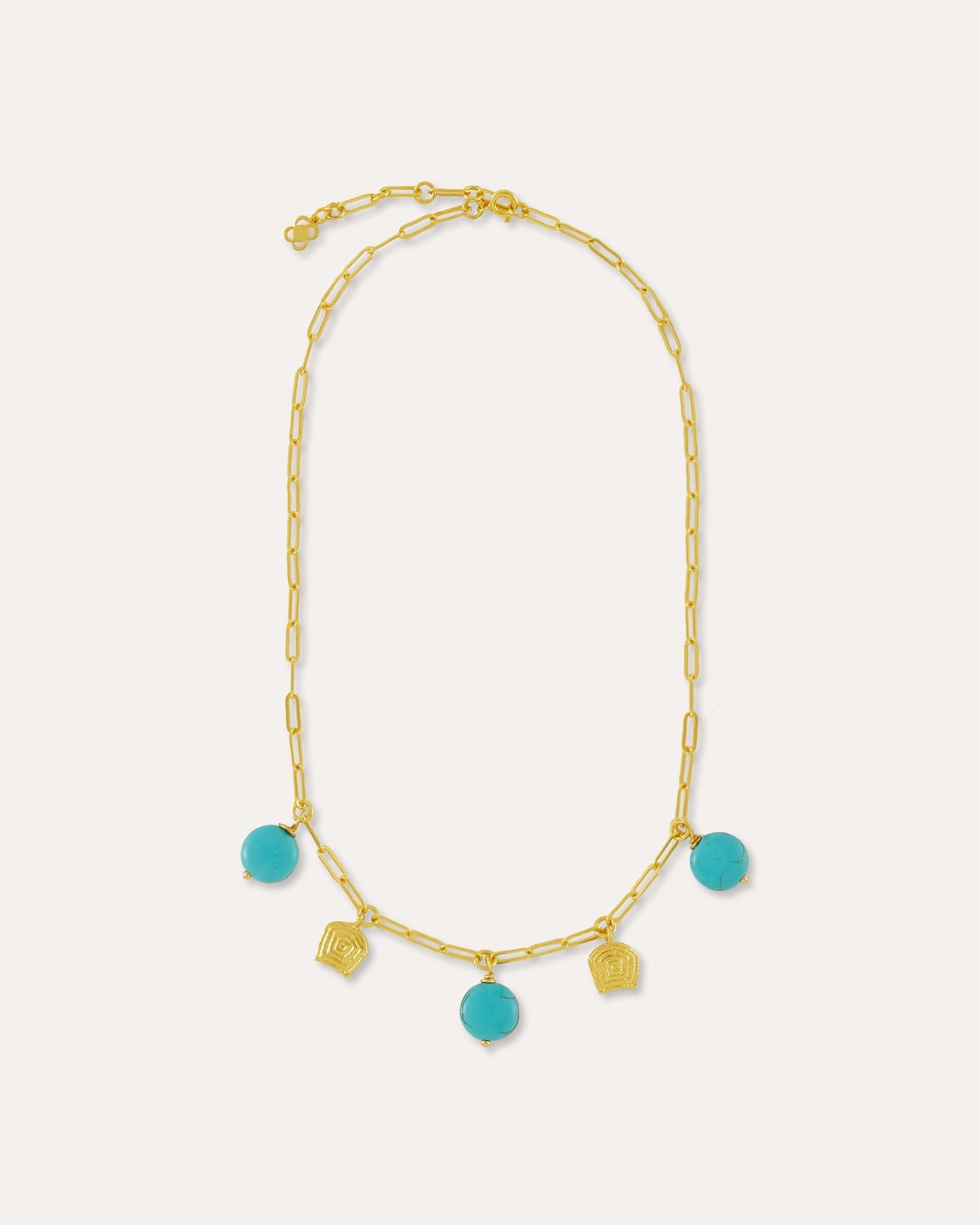 Amore Turquoise Charm Chain Necklace