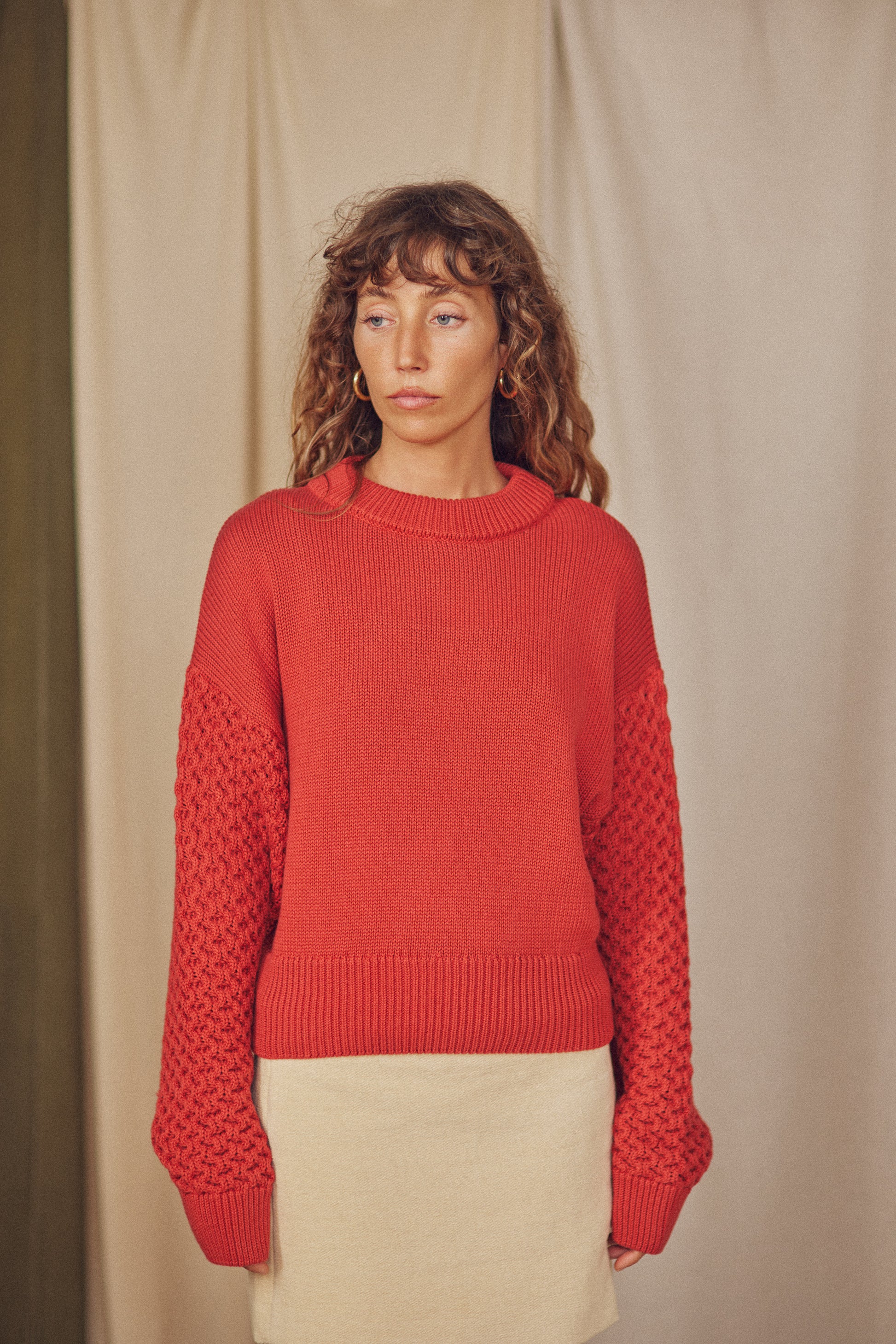 COSSAC ORGANIC VEGAN SWEATER- Poppy