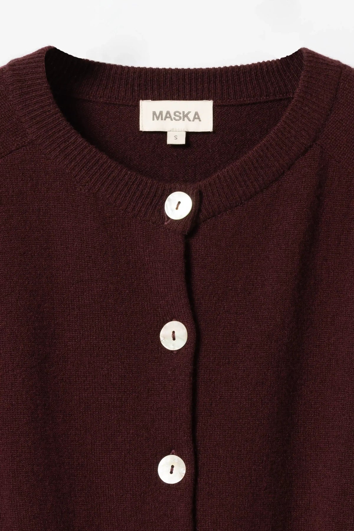 Maska Malo Fine Knit Wool Cashmere Cardigan - Port Wine