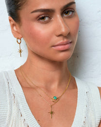 Elise Aqua Chalcedony Pendant Necklace
