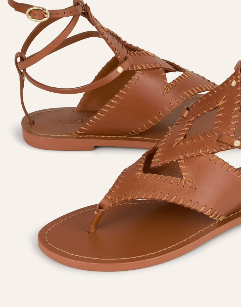 Ba&amp;Sh Capri Sandal - Cognac