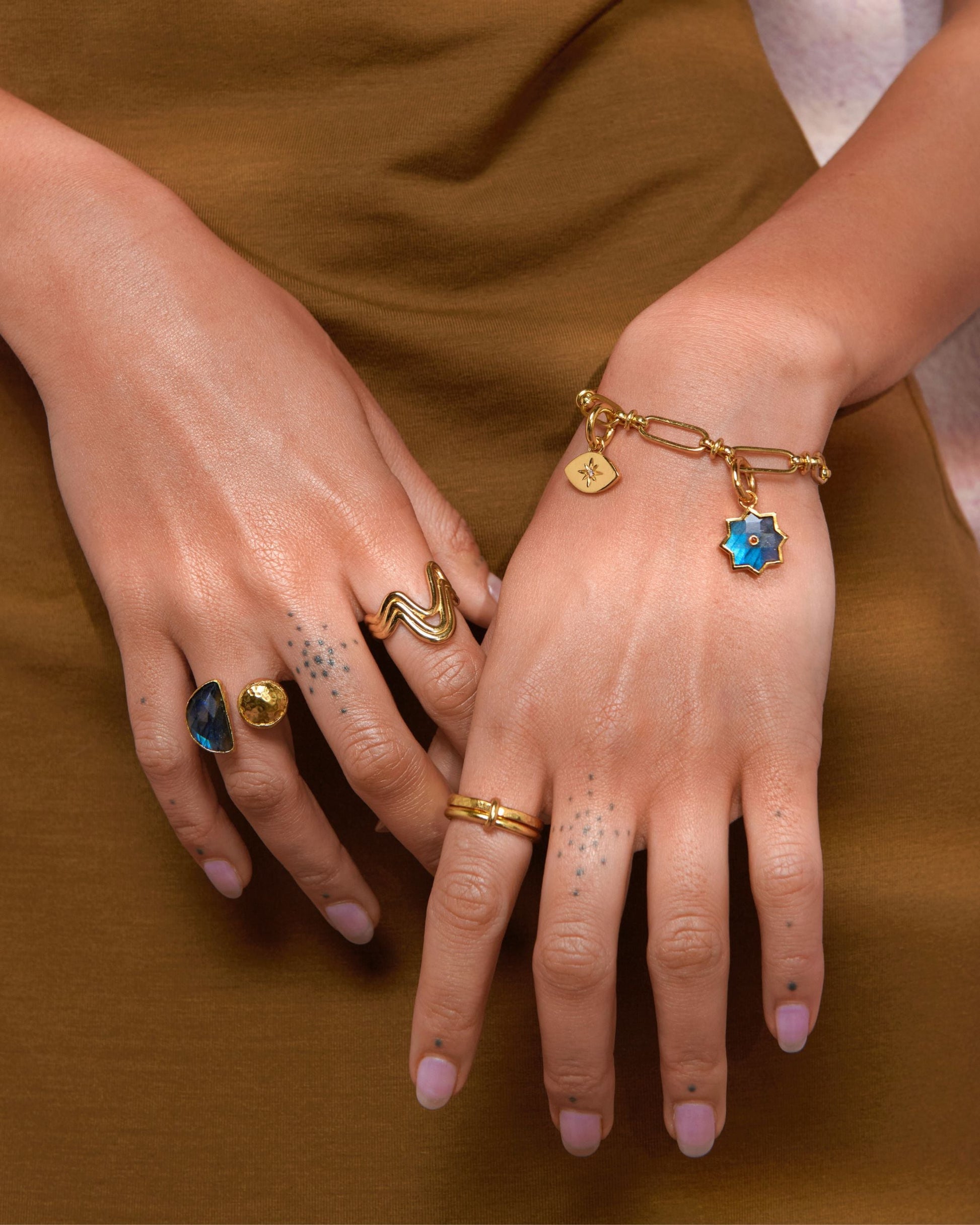 Mina Lapis Cocktail Ring