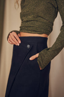 Cossac Organic Cotton Wrap Trousers- Black