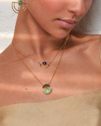 Mina Aqua Chalcedony Pendant Necklace