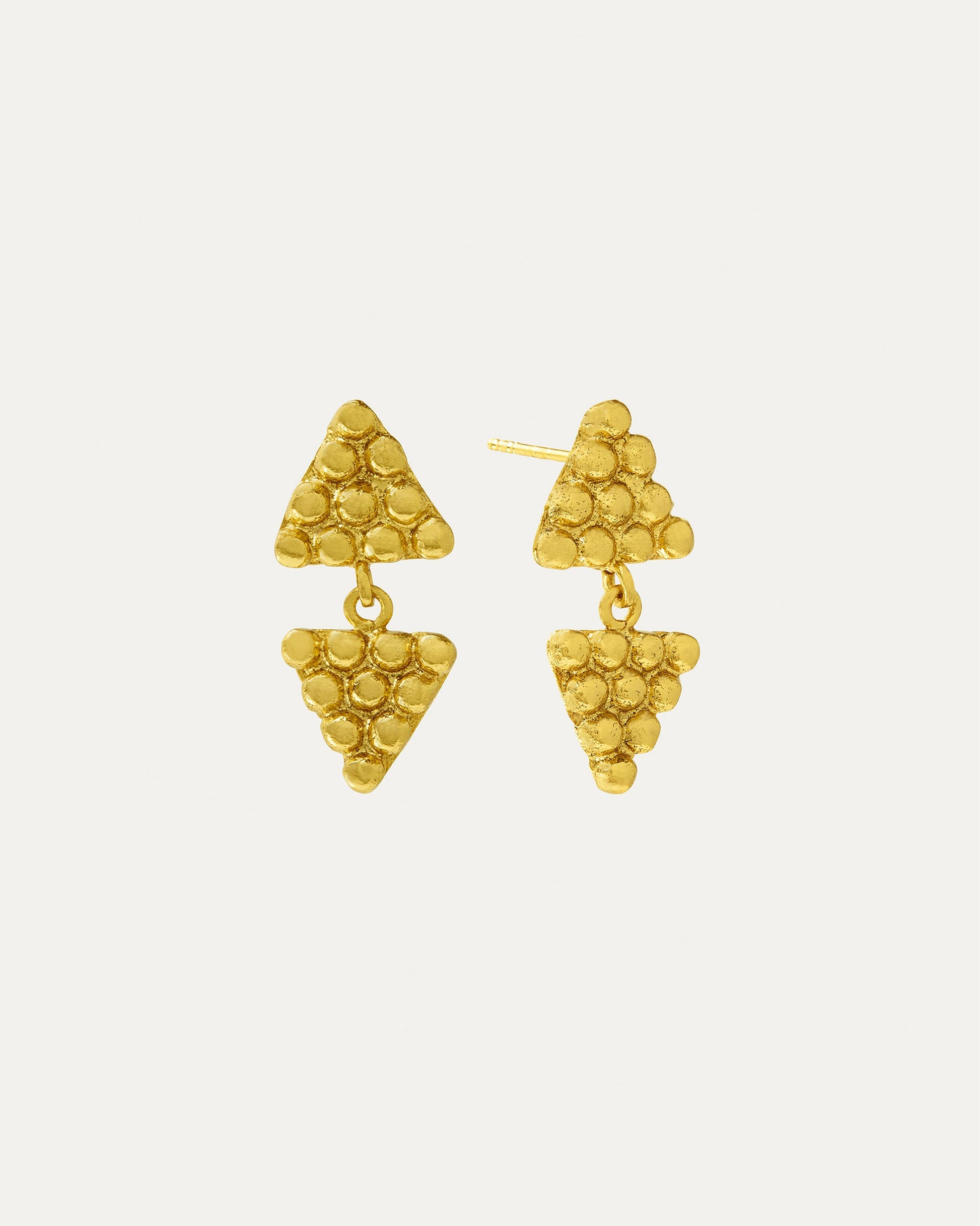 Azar Gold Triangle Drop Earrings
