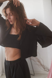 Cossac Black Crop Jacket