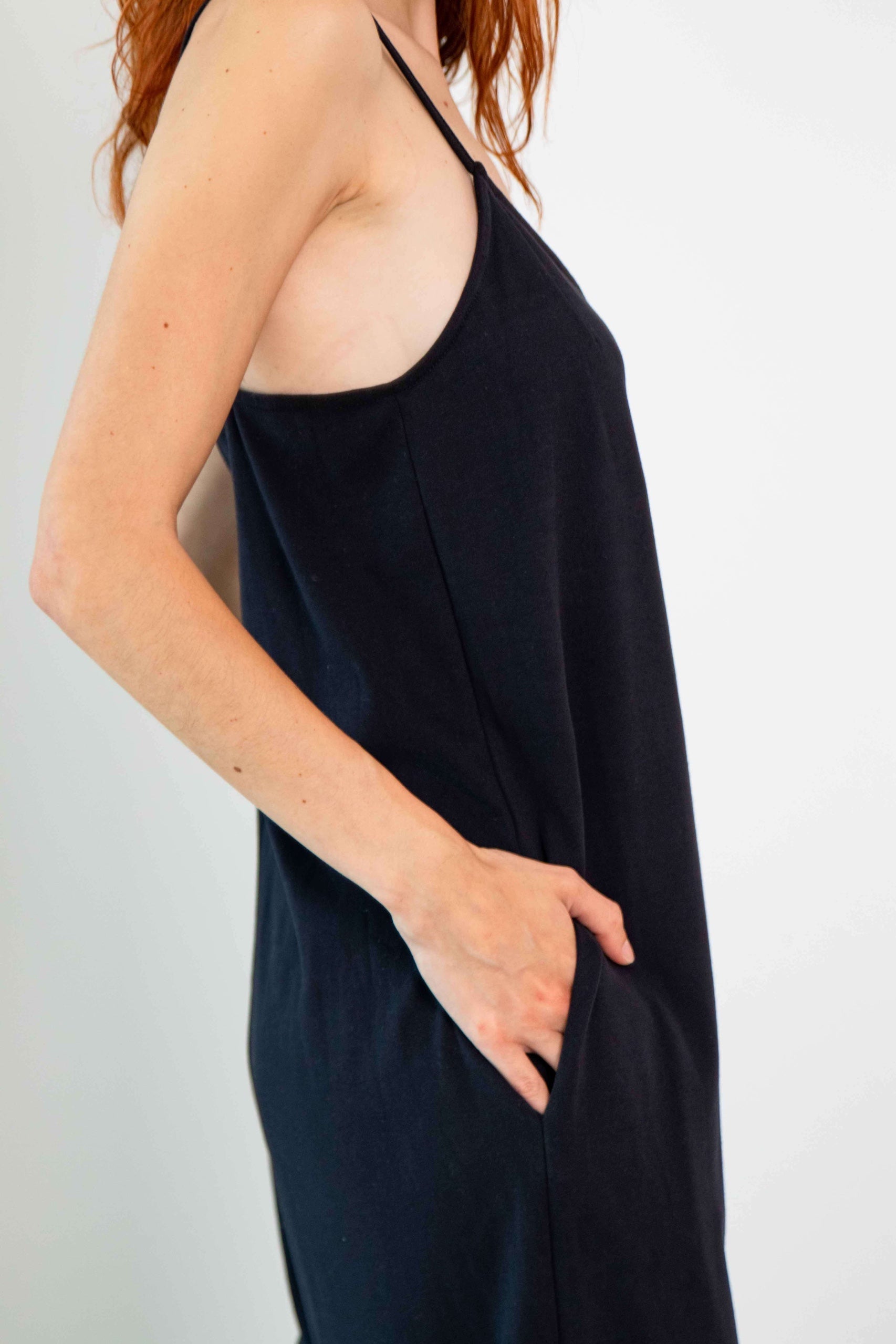 Cossac Organic Cotton Wide Jumpsuit in Black