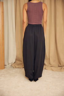 Cossac Barrel Trousers in Black Lyocell