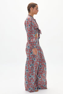 Meknes Culotte Linen Pant- Matilde Print