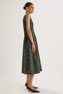 Merlette Villard Dress - Navy Lemon Floral Print