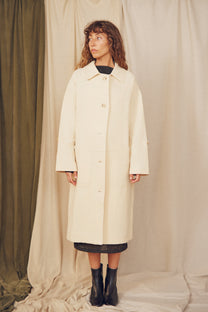 Cossac Organic Cotton Wide Coat - Oat