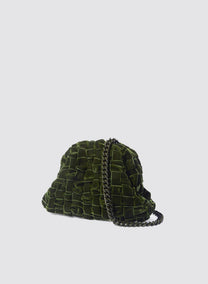 Maria La Rosa Bag: Velvet Mini Game - Khaki