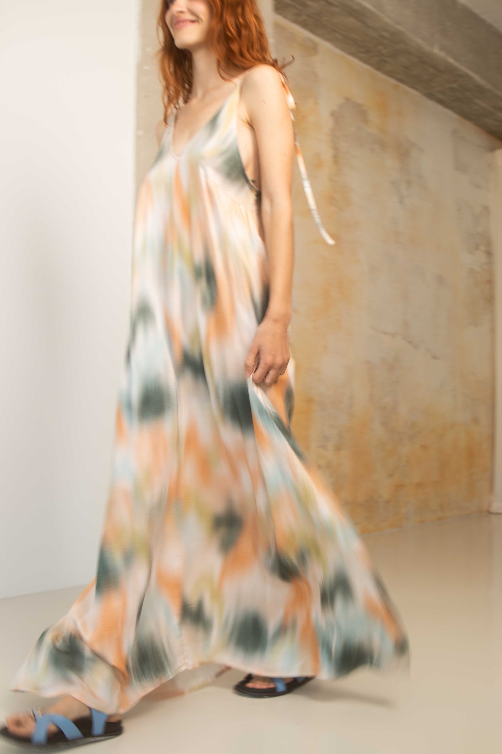 Cossac Ecovero Maxi Dress in multicolor print