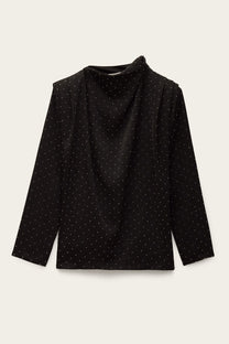 Debra Assymetrical Collar Top