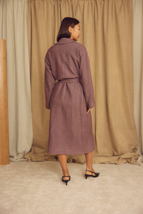 Cossac Organic Cotton Winter Coat in Cocoa