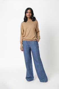 Cotton Cashmere Crew Neck Sweater