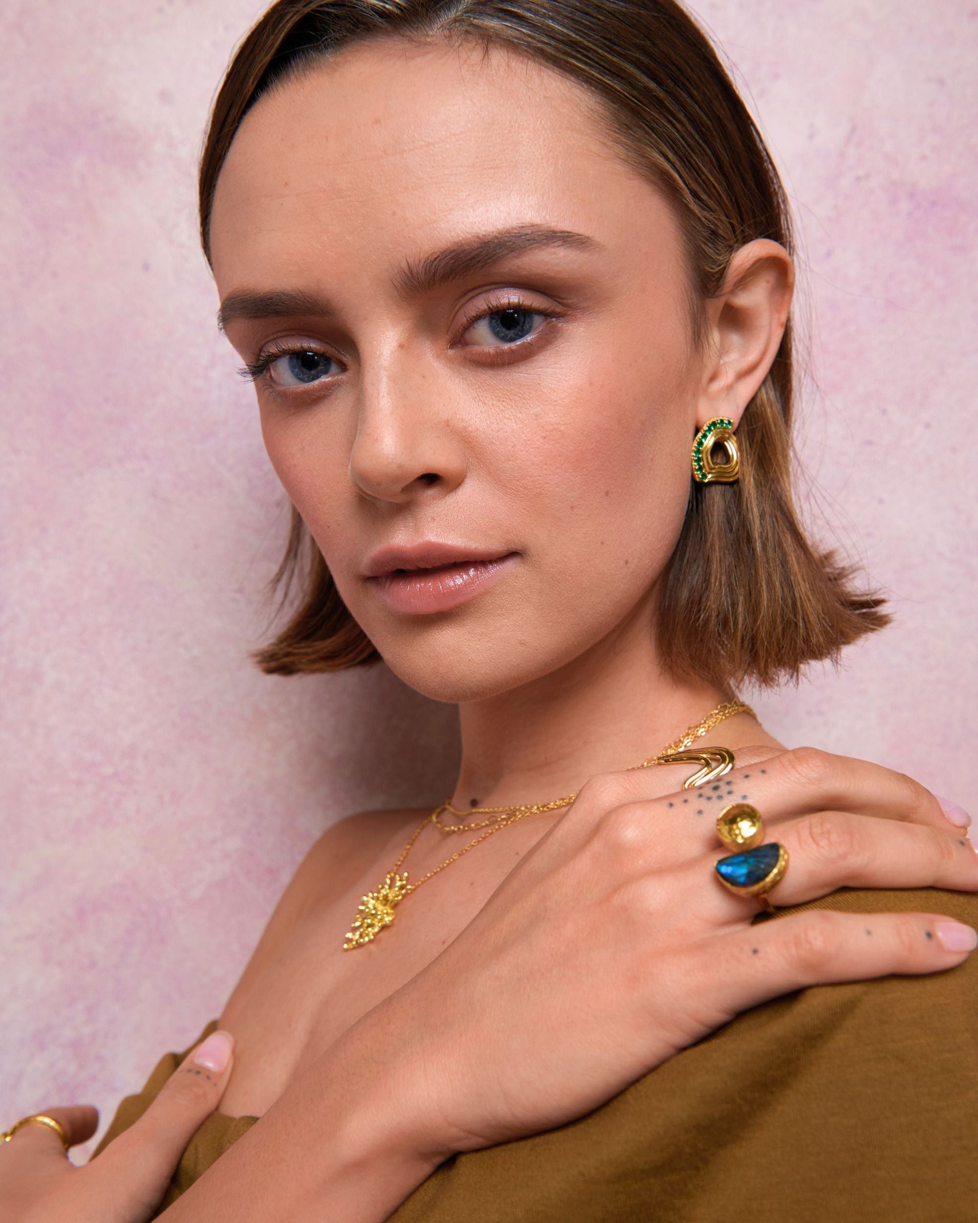 Mina Lapis Cocktail Ring